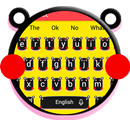 Black Blusher Bear Cartoon Keyboard Theme APK