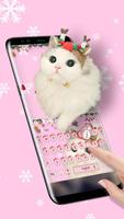 Pink Cute Kitty Cat Keyboard скриншот 1