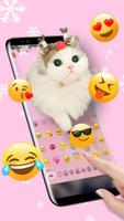 برنامه‌نما Pink Cute Kitty Cat Keyboard عکس از صفحه