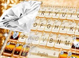 Elegant Gold Diamond Keyboard Theme screenshot 3