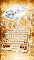Elegant Gold Diamond Keyboard Theme poster