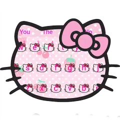 Pink Cute Kitty Bowknot Cartoon keyboard Theme APK download