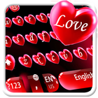 Le thème doux de clavier de coeur a le bouton icône