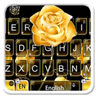 Le thème de clavier d'or rose icône