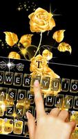 Gold Rose Keyboard Theme penulis hantaran