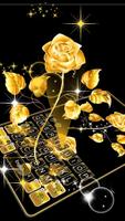 Gold Rose Keyboard Theme syot layar 1