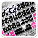 Pink Silver Diamond Keyboard Theme APK