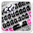 Pink Silver Diamond Keyboard Theme