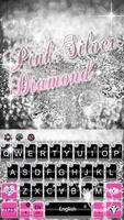 Pink Silver Diamond Keyboard Theme screenshot 3