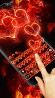 Red Fire Heart Keyboard Theme poster