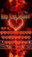 Red Fire Heart Keyboard Theme اسکرین شاٹ 1