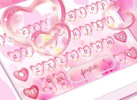 Cute Pink Heart keyboard Theme screenshot 3