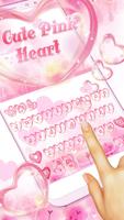 Cute Pink Heart keyboard Theme screenshot 1