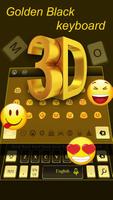 1 Schermata 3D Golden Black Keyboard Theme