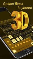 2 Schermata 3D Golden Black Keyboard Theme