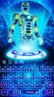 Neon 3D Robot Keyboard स्क्रीनशॉट 3