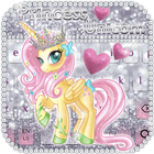 Cute Princess Unicorn Keyboard icône