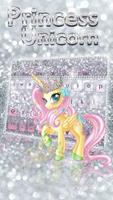 Cute Princess Unicorn Keyboard पोस्टर