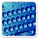 藍色玻璃水滴鍵盤主題 APK