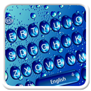 El tema del teclado de cristal azul Waterdrop APK