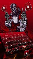 Skull gun 2D Keyboard Theme captura de pantalla 1