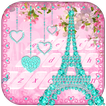 Diamond Eiffel Tower Pink Paris Keyboard