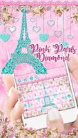 Diamond Eiffel Tower Pink Paris Affiche