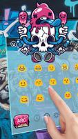 Music Graffiti Belle Emoji Keyboard Theme ảnh chụp màn hình 1