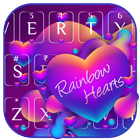 Thème de clavier Rainbow Hearts icône