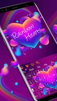 Thème de clavier Rainbow Hearts Affiche