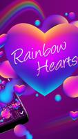 Thème de clavier Rainbow Hearts capture d'écran 1
