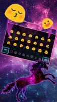 Tema Galaxy Unicorn Keyboard captura de pantalla 3