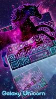 Tema Galaxy Unicorn Keyboard Poster