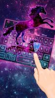 Galaxy Unicorn Keyboard Theme syot layar 1