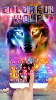 Howling Color Wolf Typewriter Theme poster