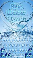 Blue Water Heart Keyboard Theme poster