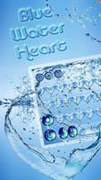Blue Water Heart Keyboard Theme screenshot 1