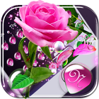 Rose Clavier thème pink rose icône