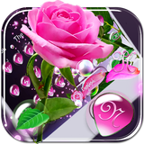 Rose Clavier thème pink rose icône