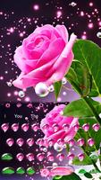 Poster Rosa tastiera tema pink rose