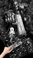 Death Skull Gun Keyboard Theme Affiche