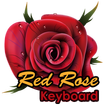 Teclado de rosa roja