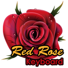 Teclado de rosa roja icono
