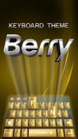 Keyboard for Berry Gold Phone Theme capture d'écran 1