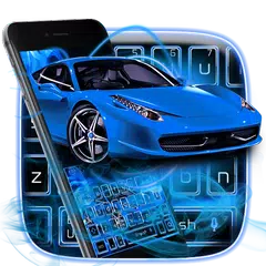 Descargar APK de Dynamic Blue car Keyboard Theme