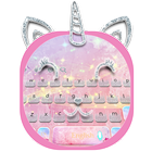 Silvered Unicorn cat KeyBoard Theme biểu tượng