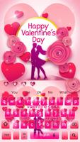 Romantic Valentine Day Keyboard ảnh chụp màn hình 3