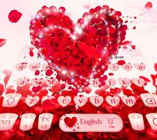 Red Rose Keyboard Theme syot layar 1