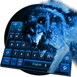 Thème de clavier 3D Ice Wolf icône
