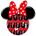 Red cute bow cartoon mouse keyboard theme